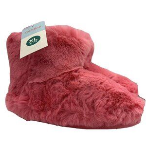 Cat & Jack Faux Fur Slippers For Girls Pull-on Bootie Pink Size XL 11 12